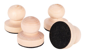 Zart Wooden Button Brayers Pack of 10 50mm Felt Pad Class Set