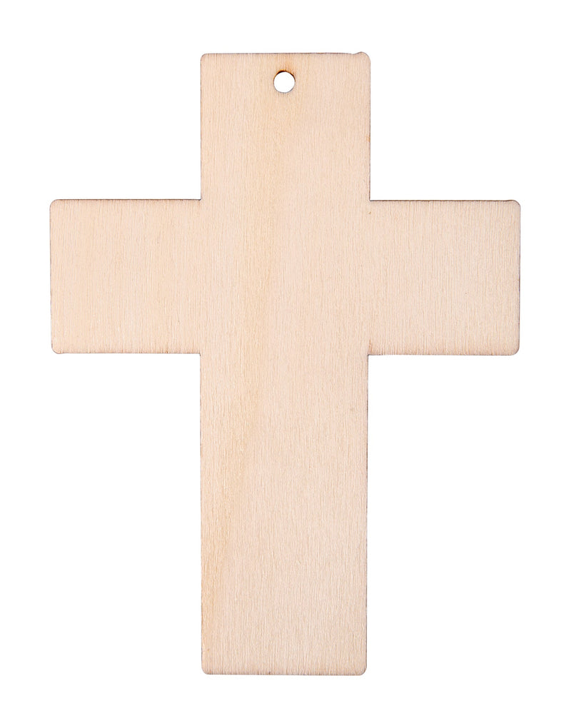 Zart DIY Wooden Cross Decorations Pack of 20 7.5 x 10cm 3mm Plywood-2