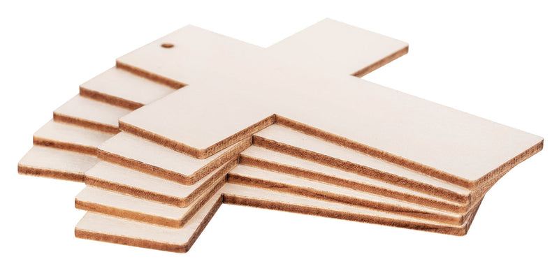 Zart DIY Wooden Cross Decorations Pack of 20 7.5 x 10cm 3mm Plywood-3