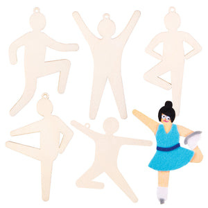Zart Wooden Active Figures Pack of 24 3mm Plywood 6 Designs with String