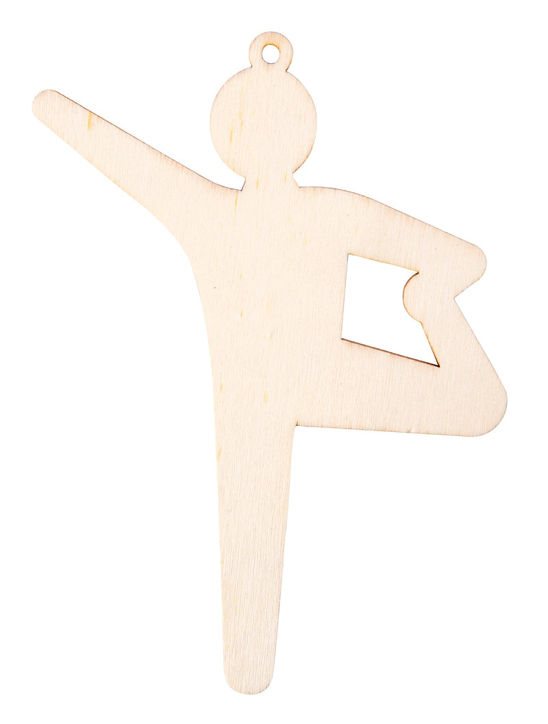 Zart Wooden Active Figures Pack of 24 3mm Plywood 6 Designs with String-4