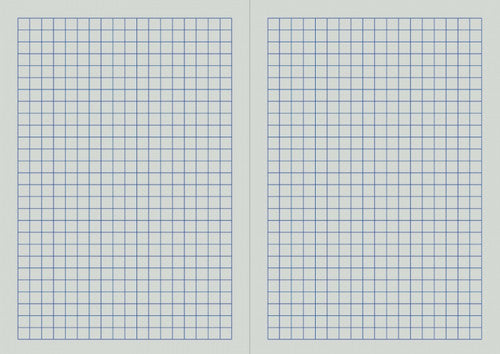 Writer Premium Graph Book A4 96 Page 10mm Hat Cover Pack 10 — open pages showing 10mm graph ruling