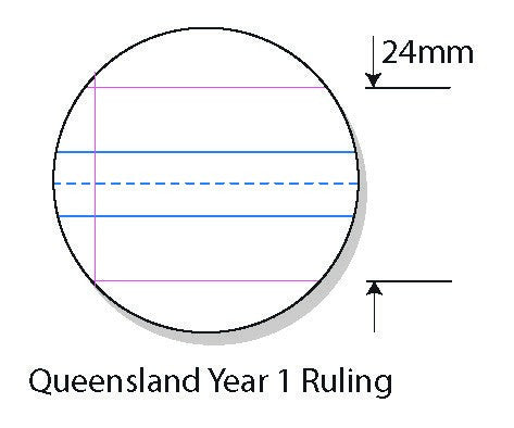 Writer Premium Exercise Book A4 48 Page QLD Year 1 Ruled Red Margin Rainbow Cover Pack 20 — bulk pack of 20