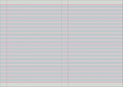 Writer Premium Exercise Book A4 96 Page QLD Year 3 4 Ruled Red Margin Sea Shell Cover Pack 10 — open pages showing ruling