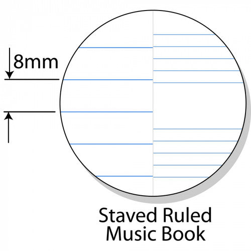 Writer Premium Music Book A4 96 Page 8mm Ruled and Staved Bell Cover Pack 10 — bulk pack of 10