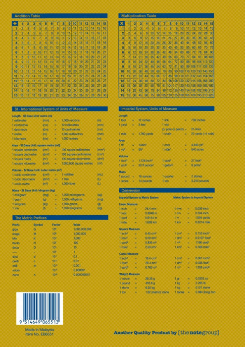 Writer Premium Grid Book A4 48 Page 7mm Caterpillar Cover Pack 20 — open pages showing 7mm grid