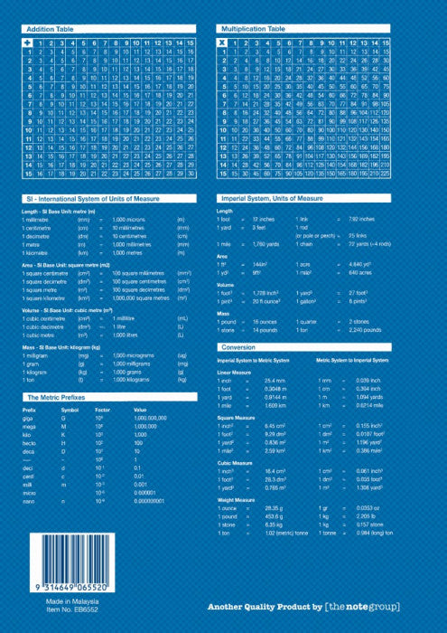 Writer Premium Grid Book A4 48 Page 10mm Seal Cover Pack 20 — open pages showing 10mm grid