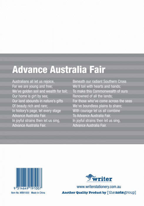 Writer Student Notebook 64 Page Single Ruled 10mm Dark Grey Pack 20