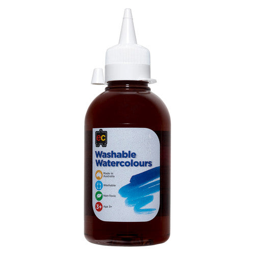 Educational Colours Washable Watercolour 250ml Brown