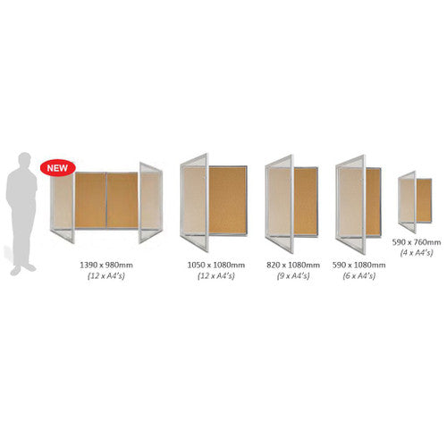 Visionchart TX1390 TX Notice Case Weather Resistant Cork Background 1350 x 980mm