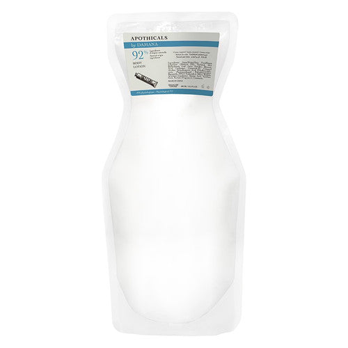 Apothicals vegan body lotion ecofill pouch 400ml with aromatic and lavender notes, carton of 18