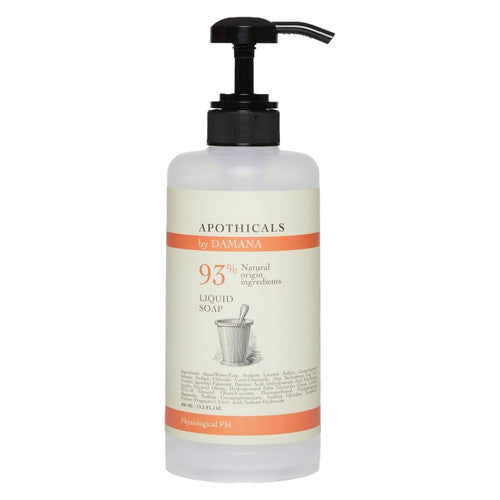 Apothicals Liquid Soap Ecofill Dispenser, 75mm diameter by 220mm height, white refillable wall dispenser unit
