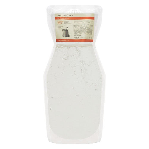 Apothicals 400ml vegan liquid soap ecofill refill pouch with lavender and aromatic scent, carton of 18