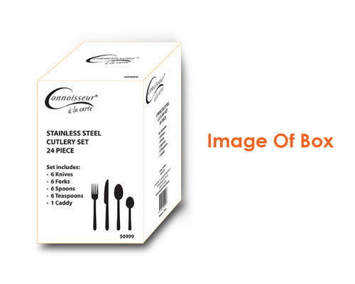 Weatherdon Connoisseur 24 Piece Stainless Steel Cutlery Set with Caddy