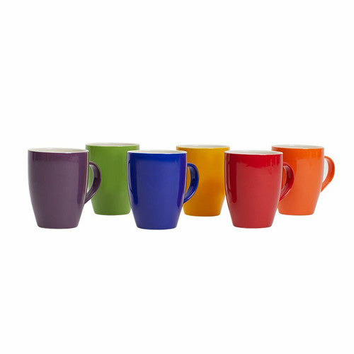 Weatherdon Connoisseur Assorted Coloured Mugs 370ml Set of 6