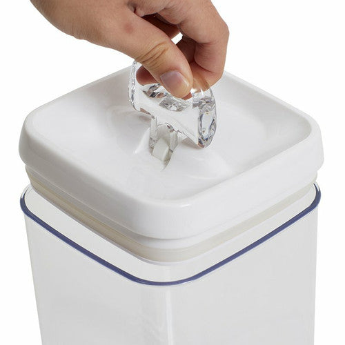 Connoisseur Flip-Tite 1.0L canisters stacked to show stackable storage design