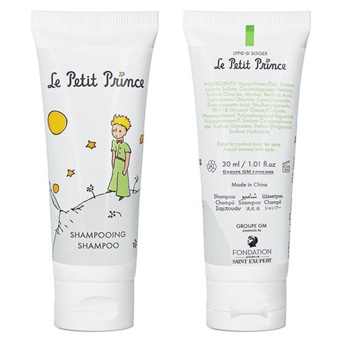 Le Petit Prince 30ml shampoo tube with eco-designed sugarcane packaging, front view