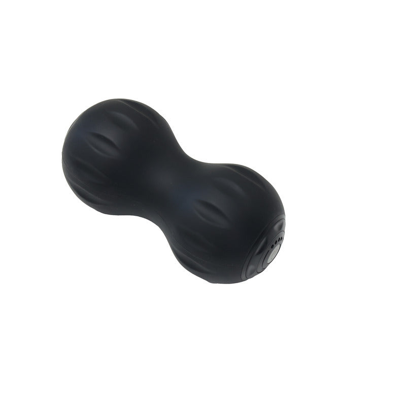 Black Wellcare Vibration Peanut massager shown at an angle against a plain white background