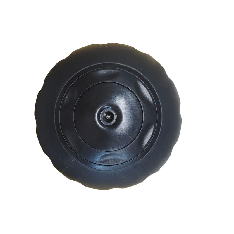Opposite end of the Wellcare Vibration Peanut showing the round charging port, on a white background