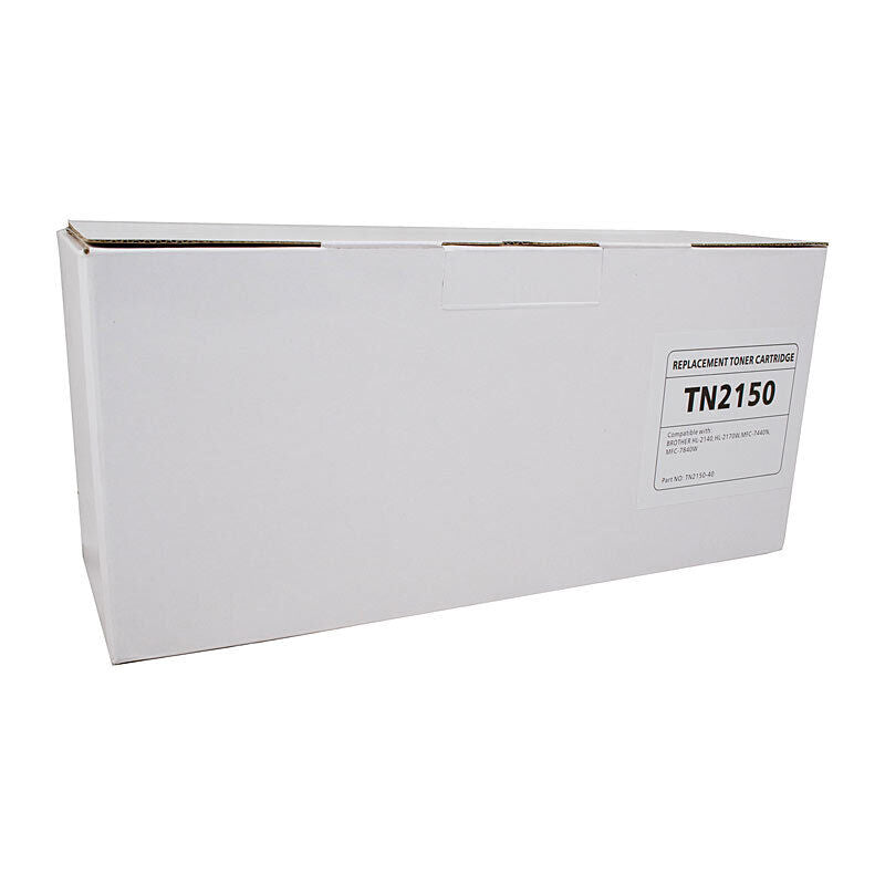 White Box compatible Brother TN2150 black toner cartridge for Brother printers, approximately 2600 page yield.