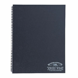 Winsor & Newton double wire visual diary with a black cover printed 60 sheets, 11 x 14 inch and 110 gsm acid free drawing paper