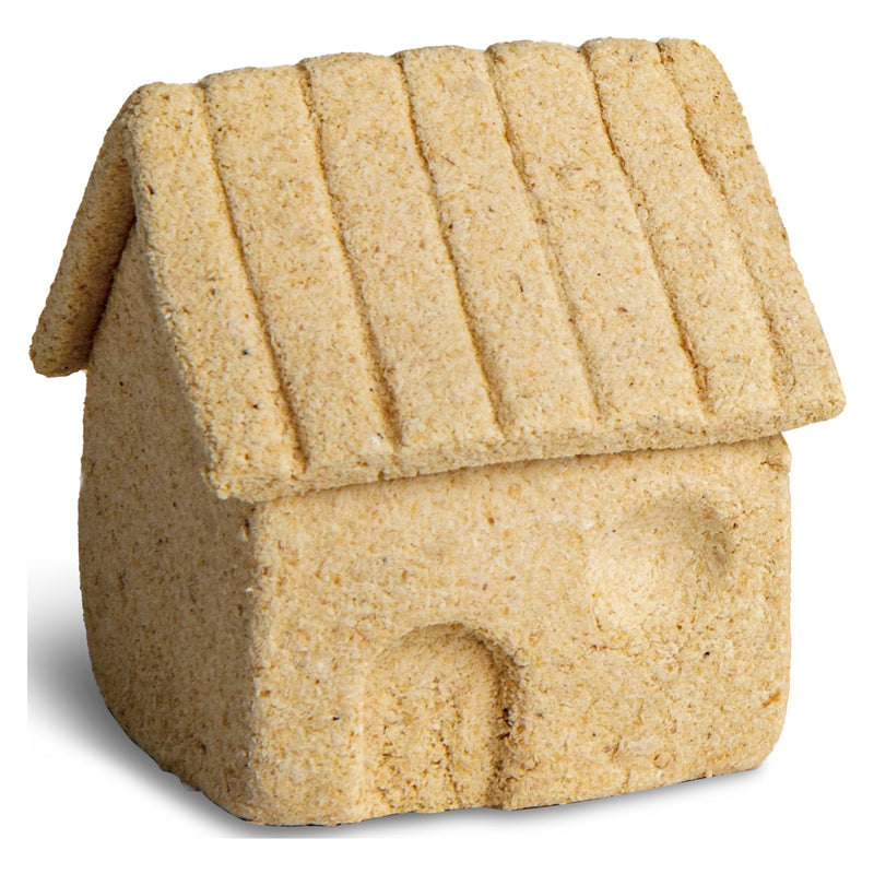 Handcrafted miniature house sculpture made from Educational Colours Wooden Clay with textured roof and rustic detailing. The image highlights the clay's natural wood inspired appearance and fine modelling detail.