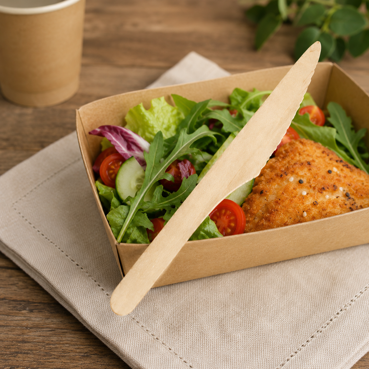 Writer Breakroom Eco Wooden Knife 160mm Carton 1000 — knives detail
