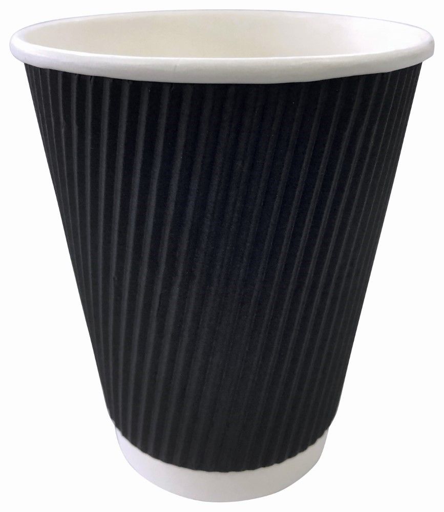 Writer 8oz Black Double Wall Paper Cup Box 500 - insulated black disposable coffee cups