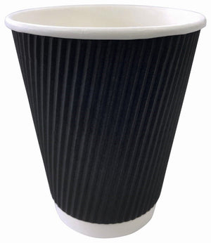 Writer 8oz Black Double Wall Paper Cup Box 500 - insulated black disposable coffee cups