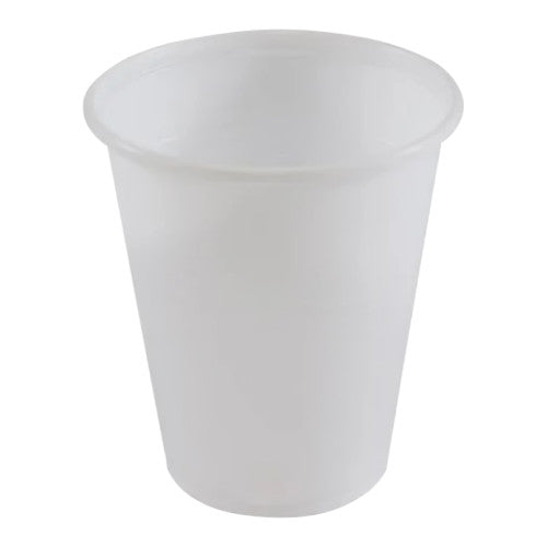 Writer Breakroom 200ml white plastic drinking cup for water coolers and cold drink service, pack of 50