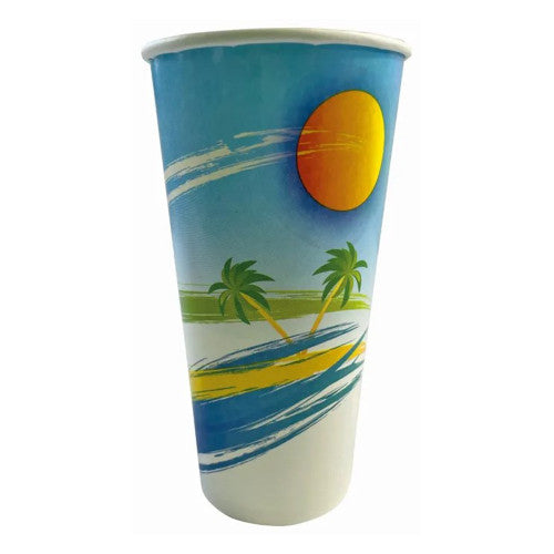 Writer Breakroom 24oz milkshake cup with printed design, sized for thick shakes, frappes and smoothies