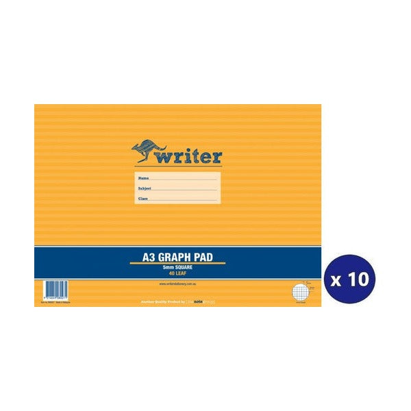 Writer NP8027 A3 graph pad cover in landscape with a store badge reading x 10 beside it