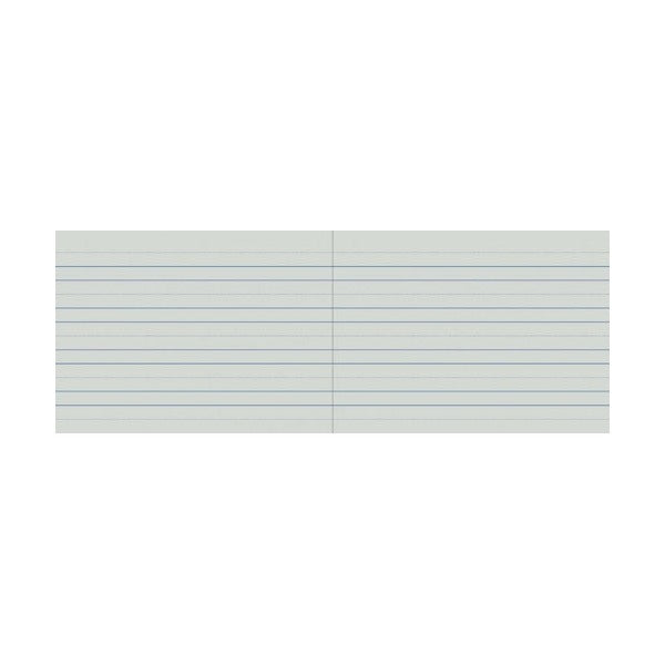 Landscape Writer 12mm notebook opened to show widely spaced blue lines with dotted guides on both pages