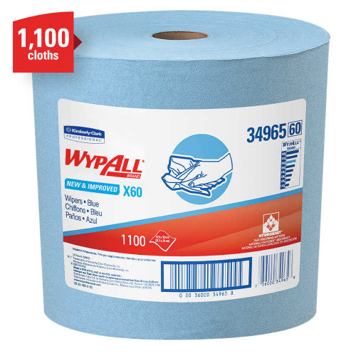 WypAll X60 Jumbo Perforated Wiper Roll Blue 1100 Sheets - image 1