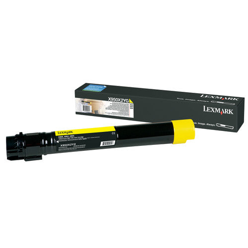 Lexmark X950X2YG Extra High Yield Yellow Toner Cartridge 22000 Pages
