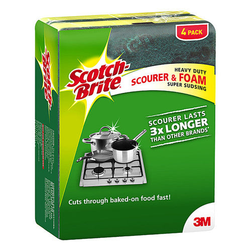 Scotch-Brite Heavy Duty Scourer Sponges Pack of 4