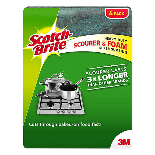 Scotch-Brite Heavy Duty Scourer Sponges Pack of 4