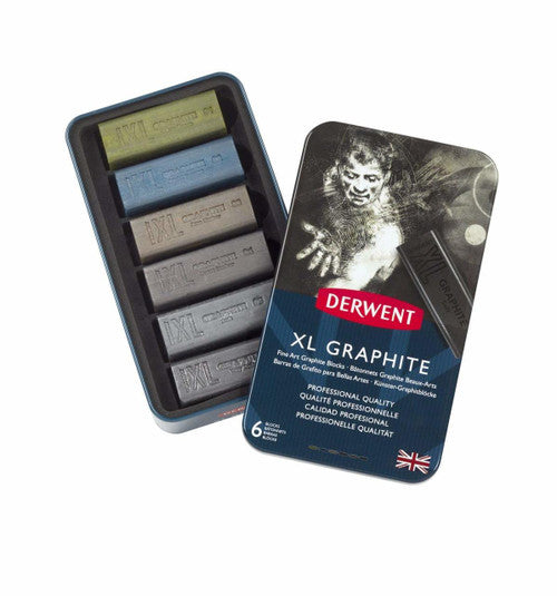 Derwent XL Graphite Block Tin of 6 Box of 4