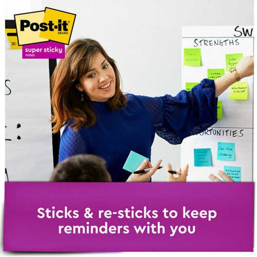 Post-it Super Sticky Notes Miami 76 x 76mm Pack of 24 654-24SSMIA