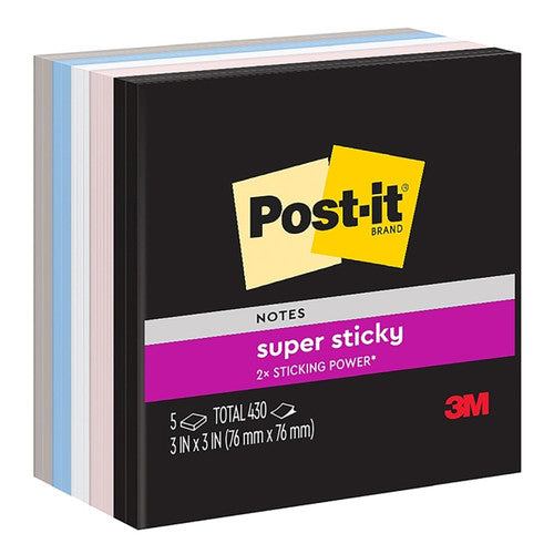 Post-it Super Sticky Notes Simply Serene 76 x 76mm Pack of 5 654-5SSNE