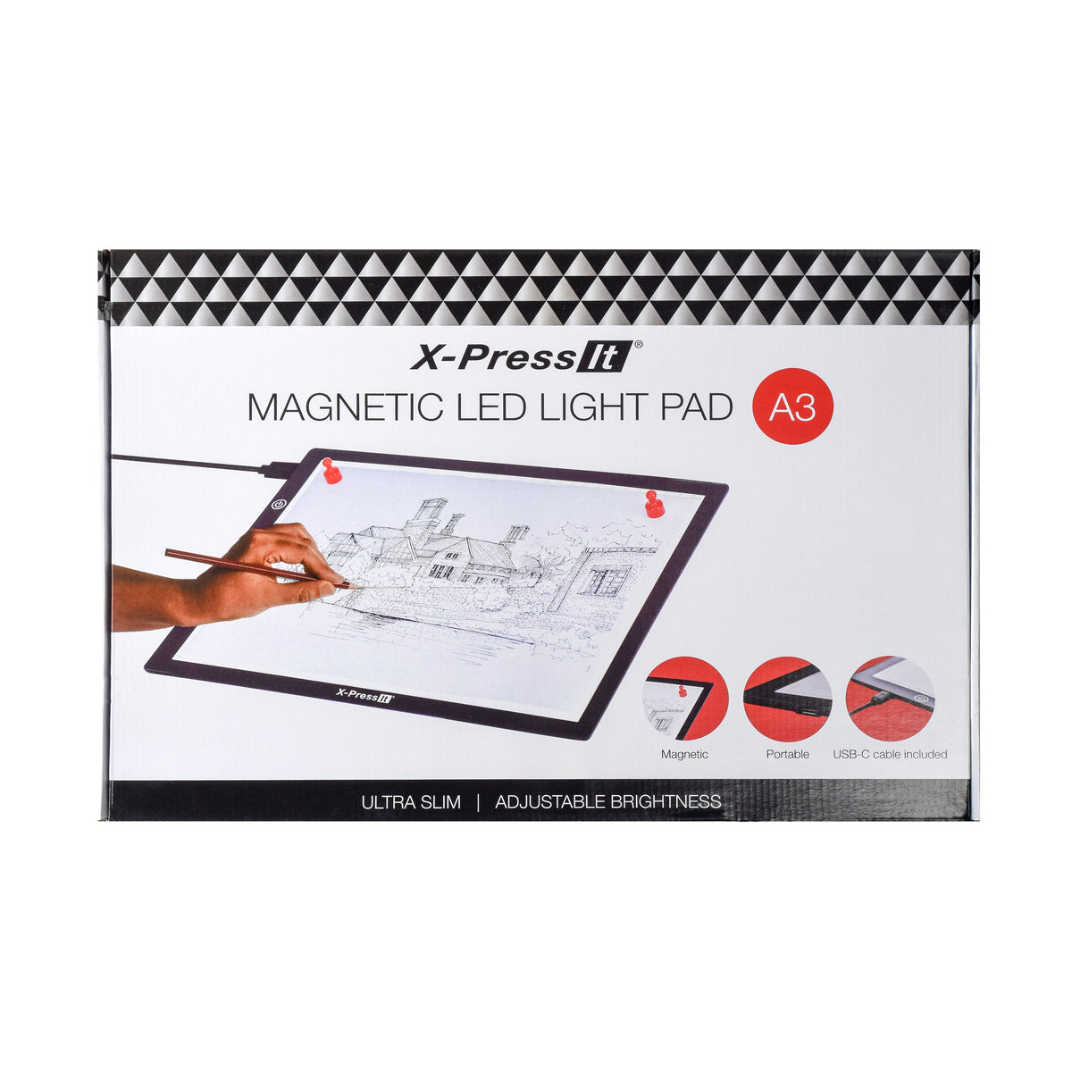 X-Press It Magnetic LED Light Pad A3 pack front