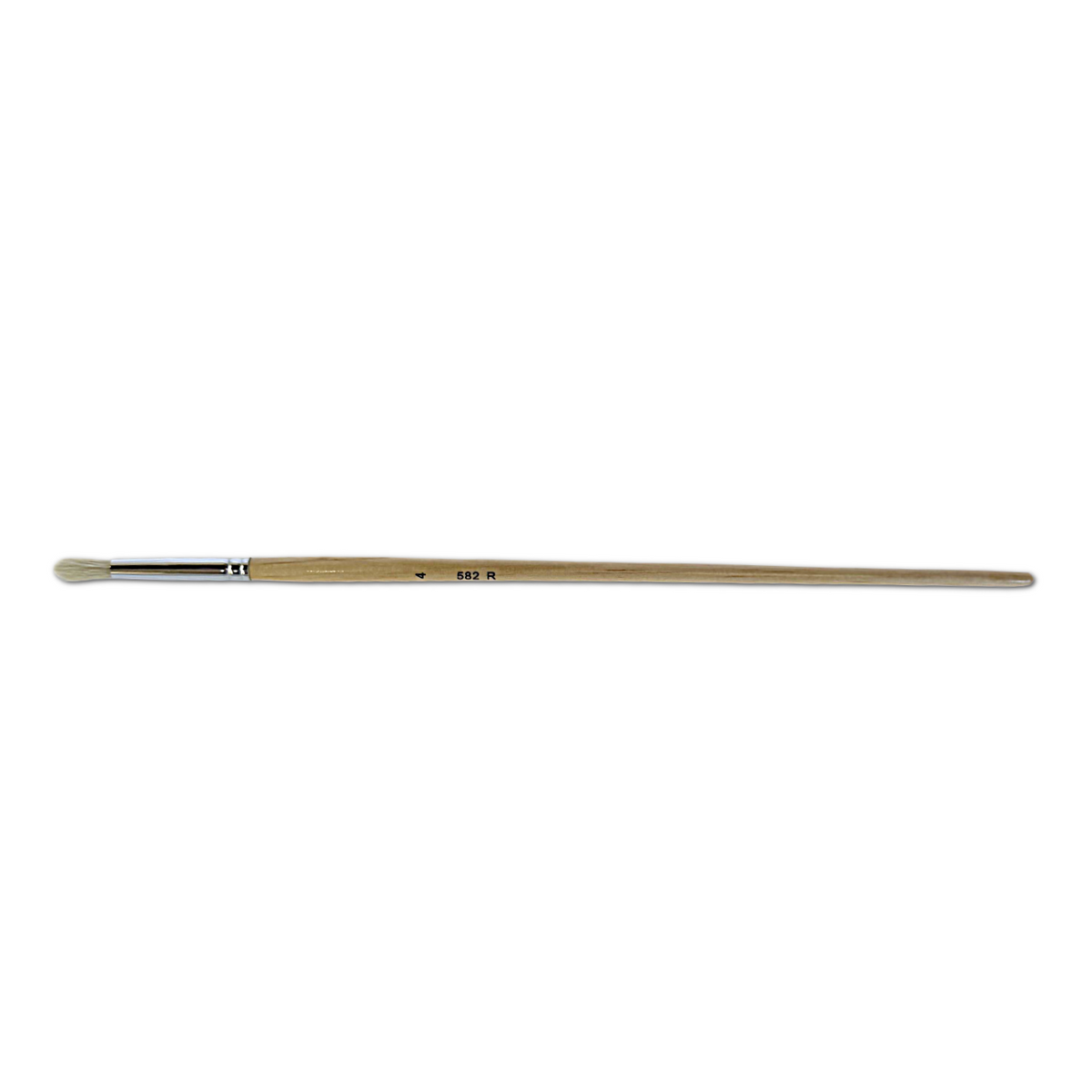 X-Press It hog hair round brush size 4 shown horizontally on white, handle printed 4 582 R beside the metal ferrule