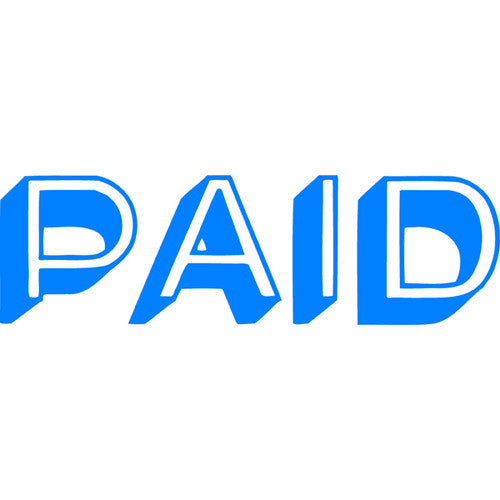 Xstamper Message Stamp Paid Blue - image 1