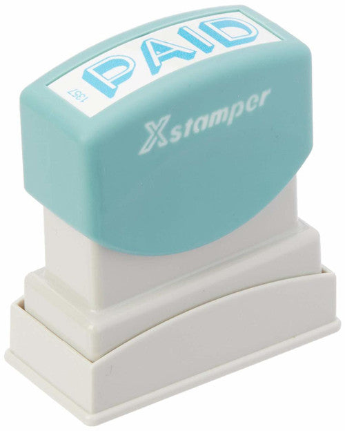 Xstamper Message Stamp Paid Blue - image 2