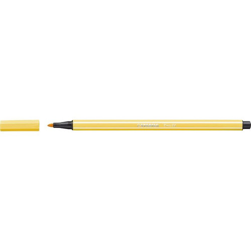 Stabilo Pen 68 Premium Colouring Fibre Tip Pen 1.0mm Yellow Box of 10