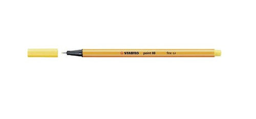 Stabilo Point 88 Fineliner Yellow Box of 10