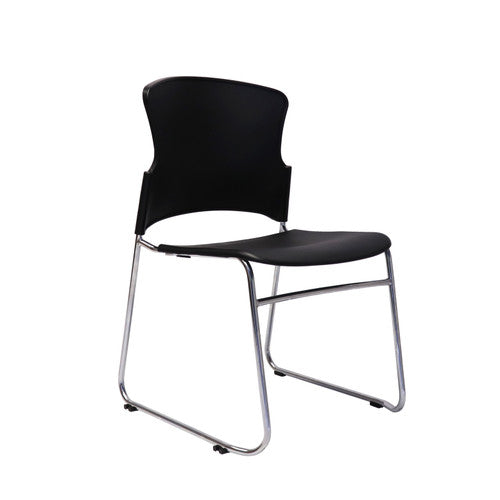 Rapidline Zing PVC Visitor Chair Sled Base Black