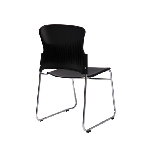Rapidline Zing PVC Visitor Chair Sled Base Black