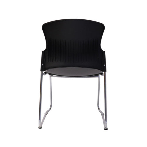 Rapidline Zing PVC Visitor Chair Sled Base Black