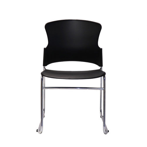 Rapidline Zing PVC Visitor Chair Sled Base Black